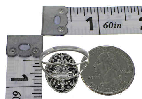 Southwestern Sterling Silver And Magenta Turquoise Ring Size 6-3/4 YX79539